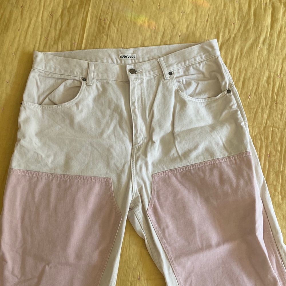 Rudy Jude color block utility in peach. Size “7”
